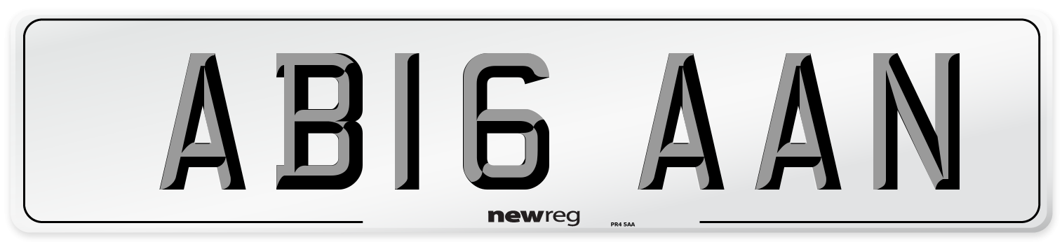 AB16 AAN Number Plate from New Reg